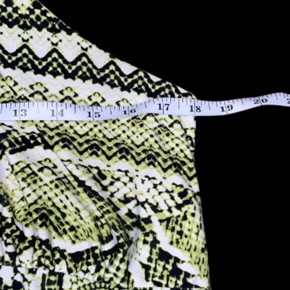 Ashley Stewart Womens Green White Halter Tie Neck Cutup Maxi Dress Plus Sz 16/18 - Picture 7 of 8